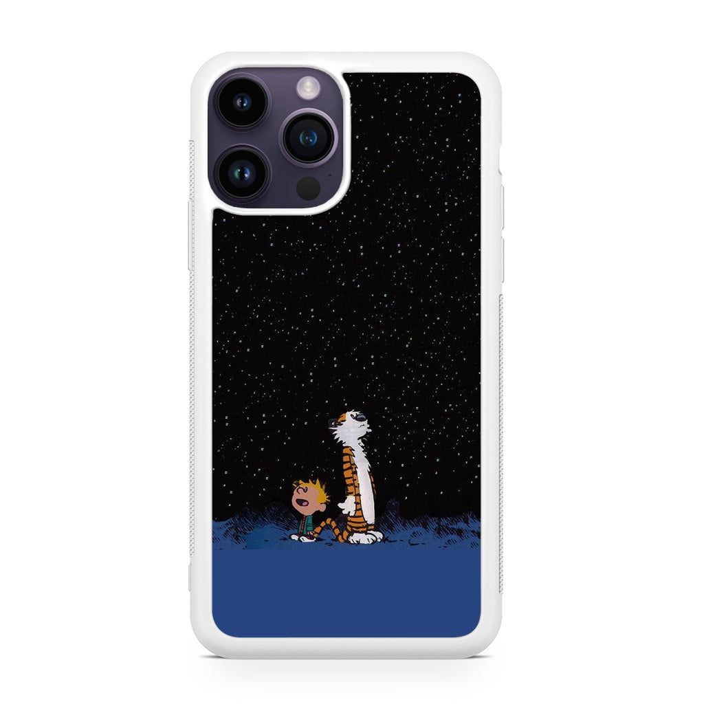 Calvin and Hobbes Space iPhone 15 Pro / 15 Pro Max Case