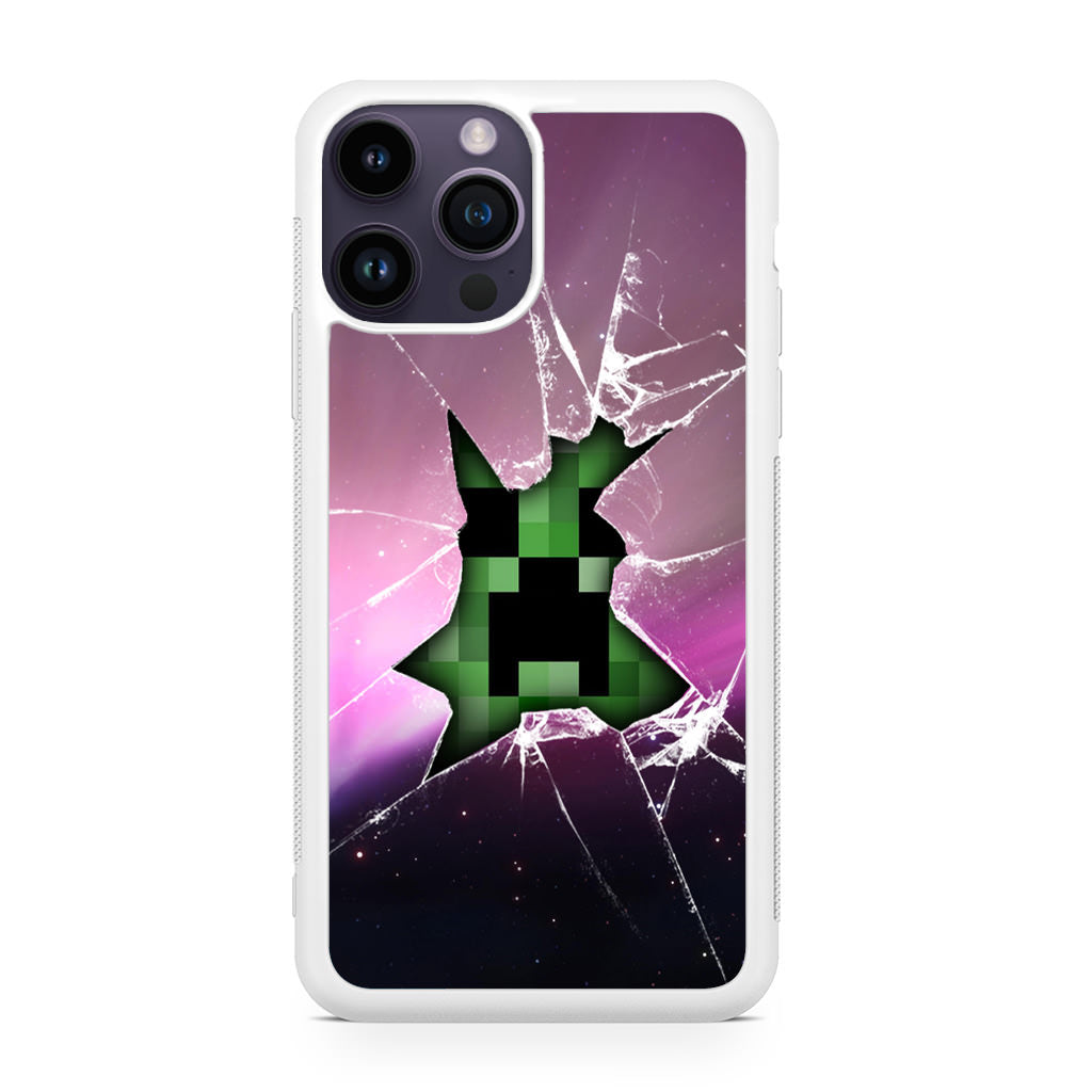 Creeper Glass Broken Violet iPhone 15 Pro / 15 Pro Max Case