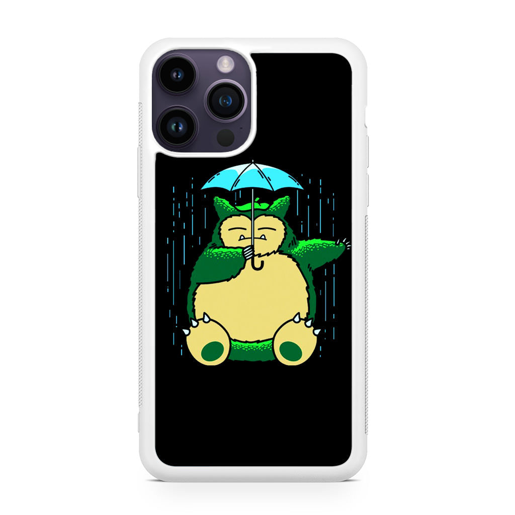 Cute Snorlax Umbrella iPhone 14 Pro / 14 Pro Max Case