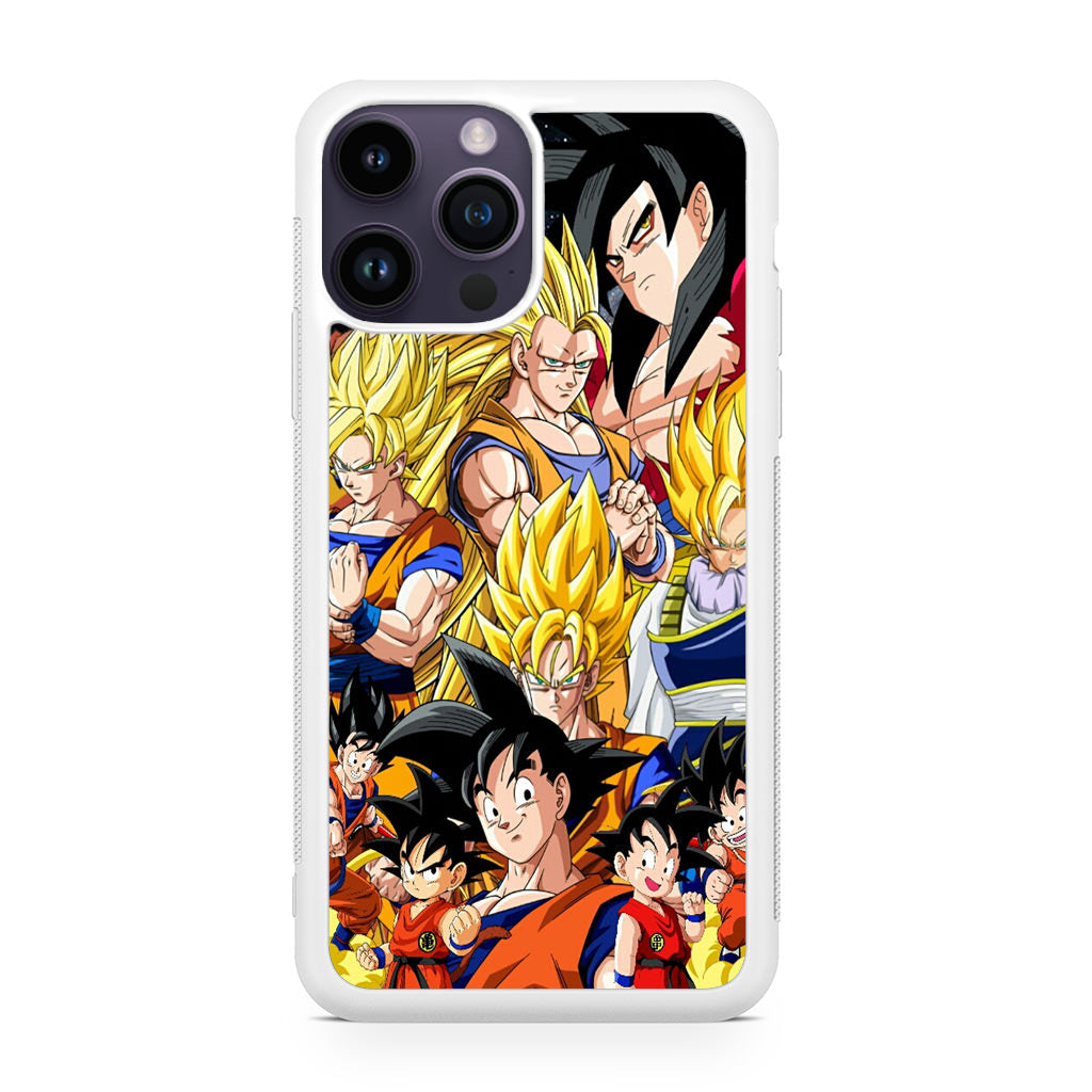 Dragon Ball Z Son Goku Transformation iPhone 14 Pro / 14 Pro Max Case