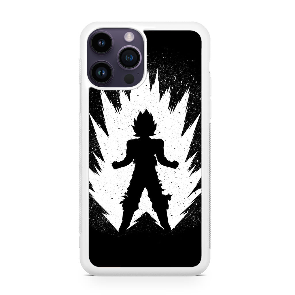 Goku Super Saiyan Black White iPhone 14 Pro / 14 Pro Max Case