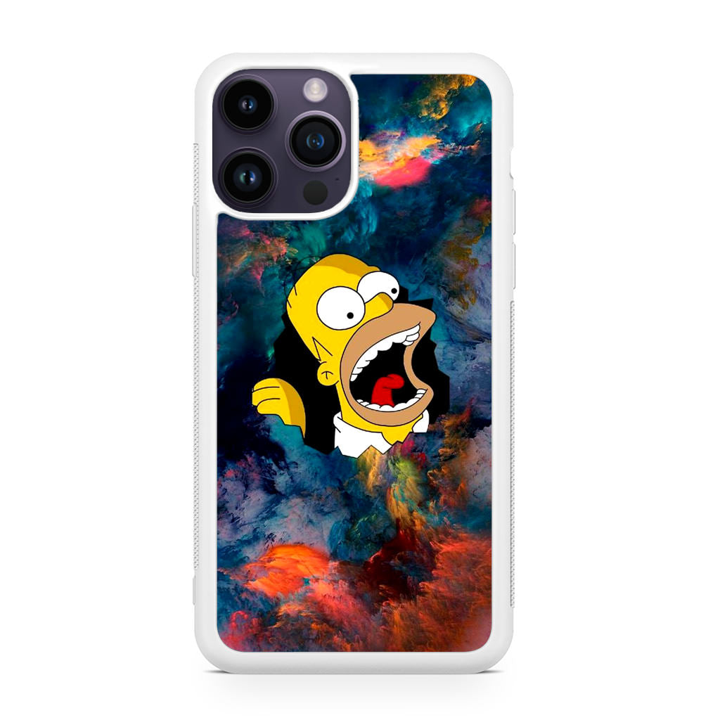 Homer Behind The Black Hole iPhone 14 Pro / 14 Pro Max Case