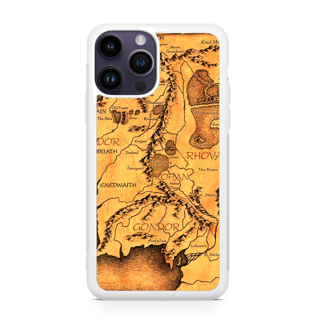 Middle Earth Map Hobbit iPhone 14 Pro / 14 Pro Max Case