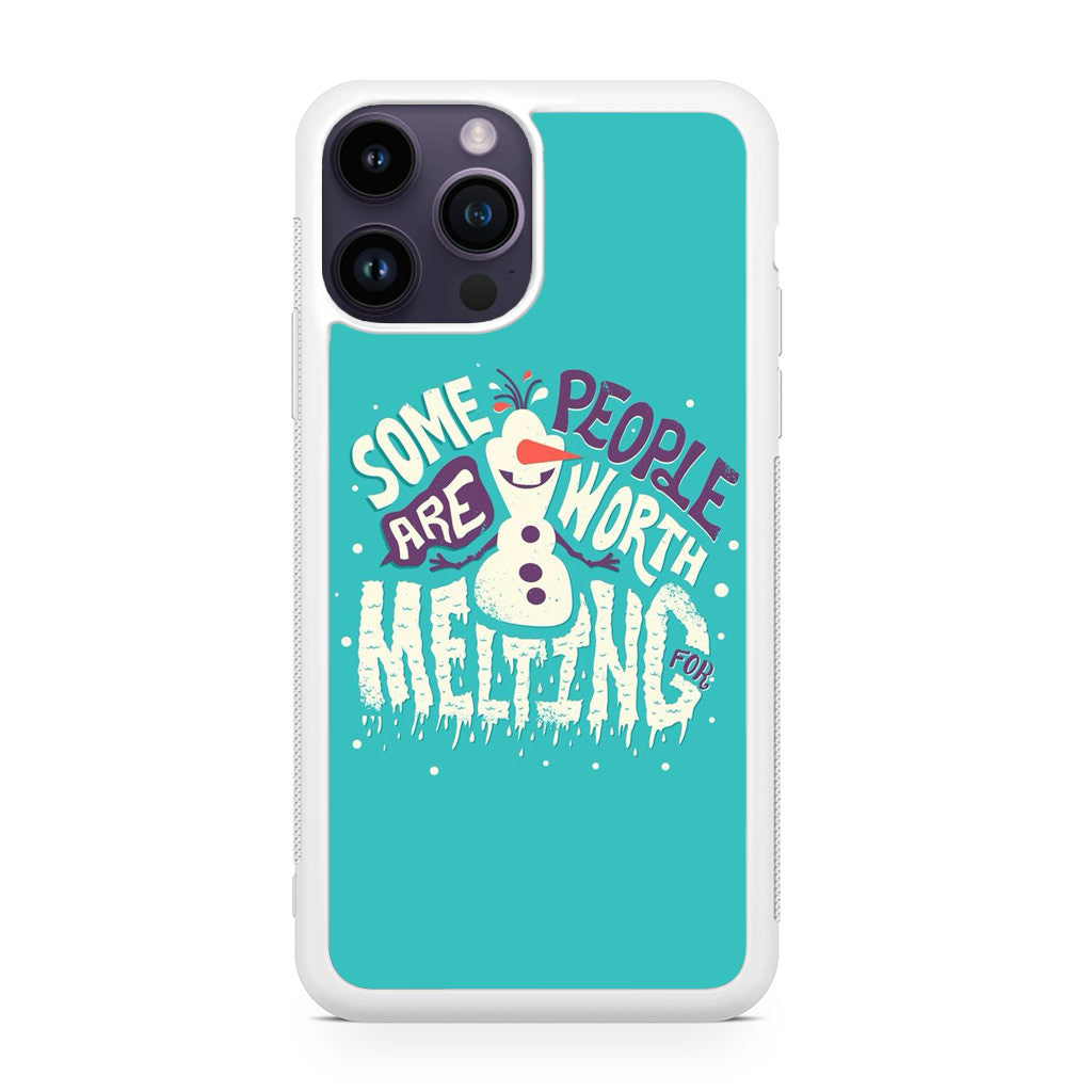 Olaf Frozen Is Melting iPhone 14 Pro / 14 Pro Max Case