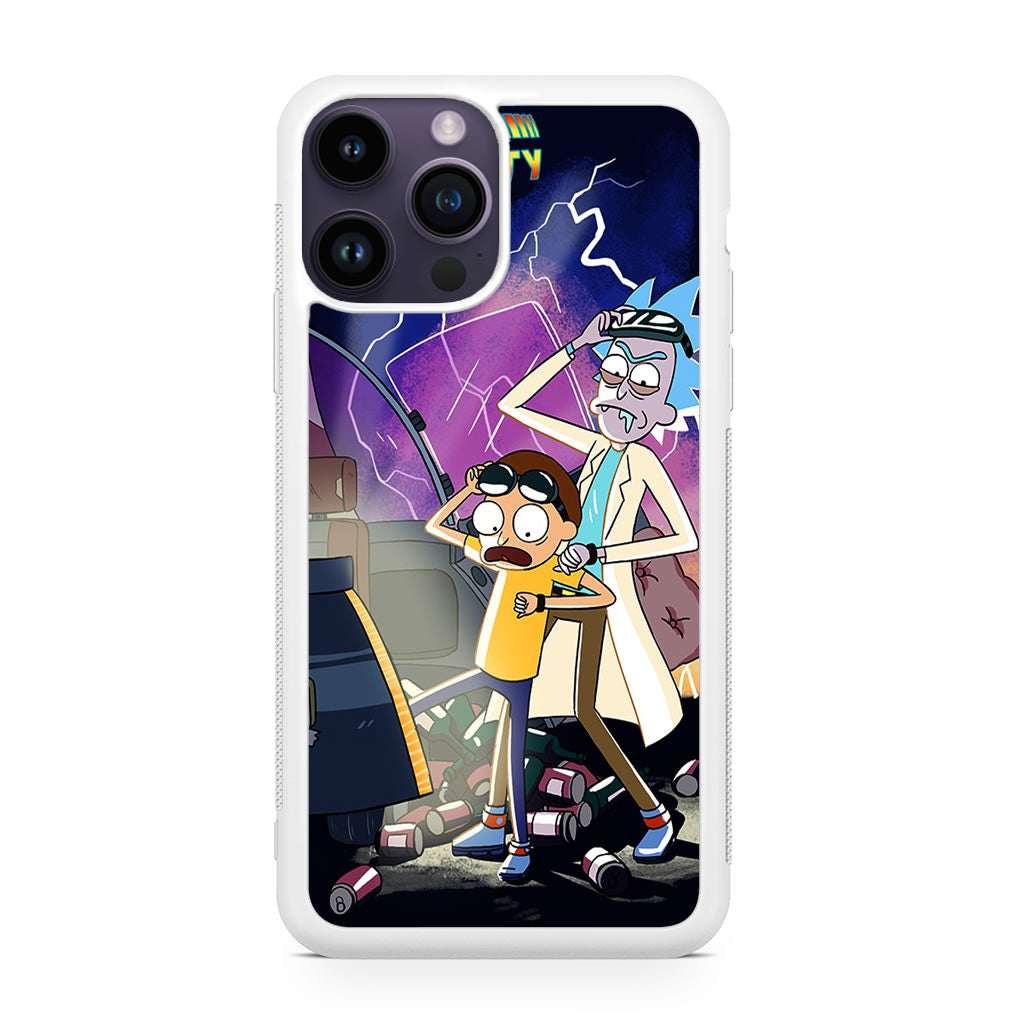 Rick And Morty Back To The Future iPhone 14 Pro / 14 Pro Max Case