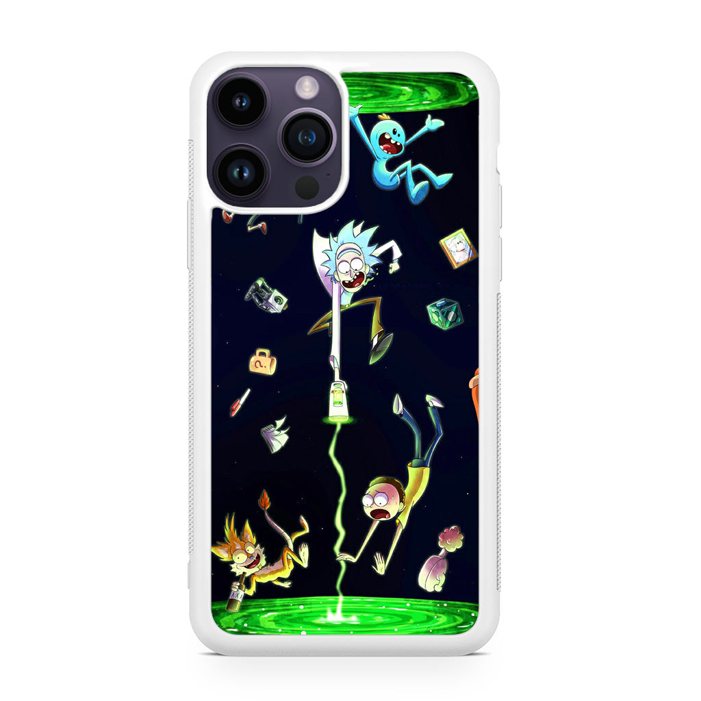 Rick And Morty Portal Fall iPhone 14 Pro / 14 Pro Max Case