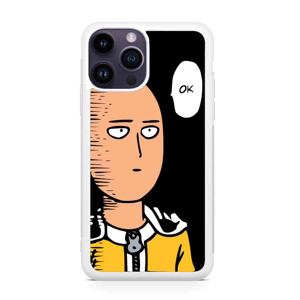 Saitama Poker Face iPhone 14 Pro / 14 Pro Max Case