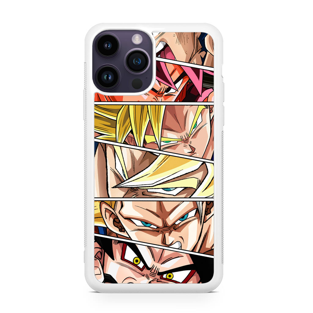 Son Goku Forms iPhone 14 Pro / 14 Pro Max Case