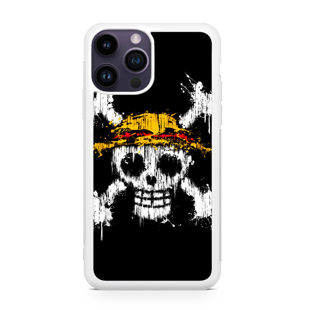 Straw Hat Pirate Logo Paint iPhone 14 Pro / 14 Pro Max Case