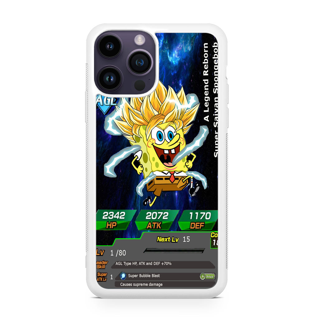 Super Saiyan Spongebob Card iPhone 15 Pro / 15 Pro Max Case