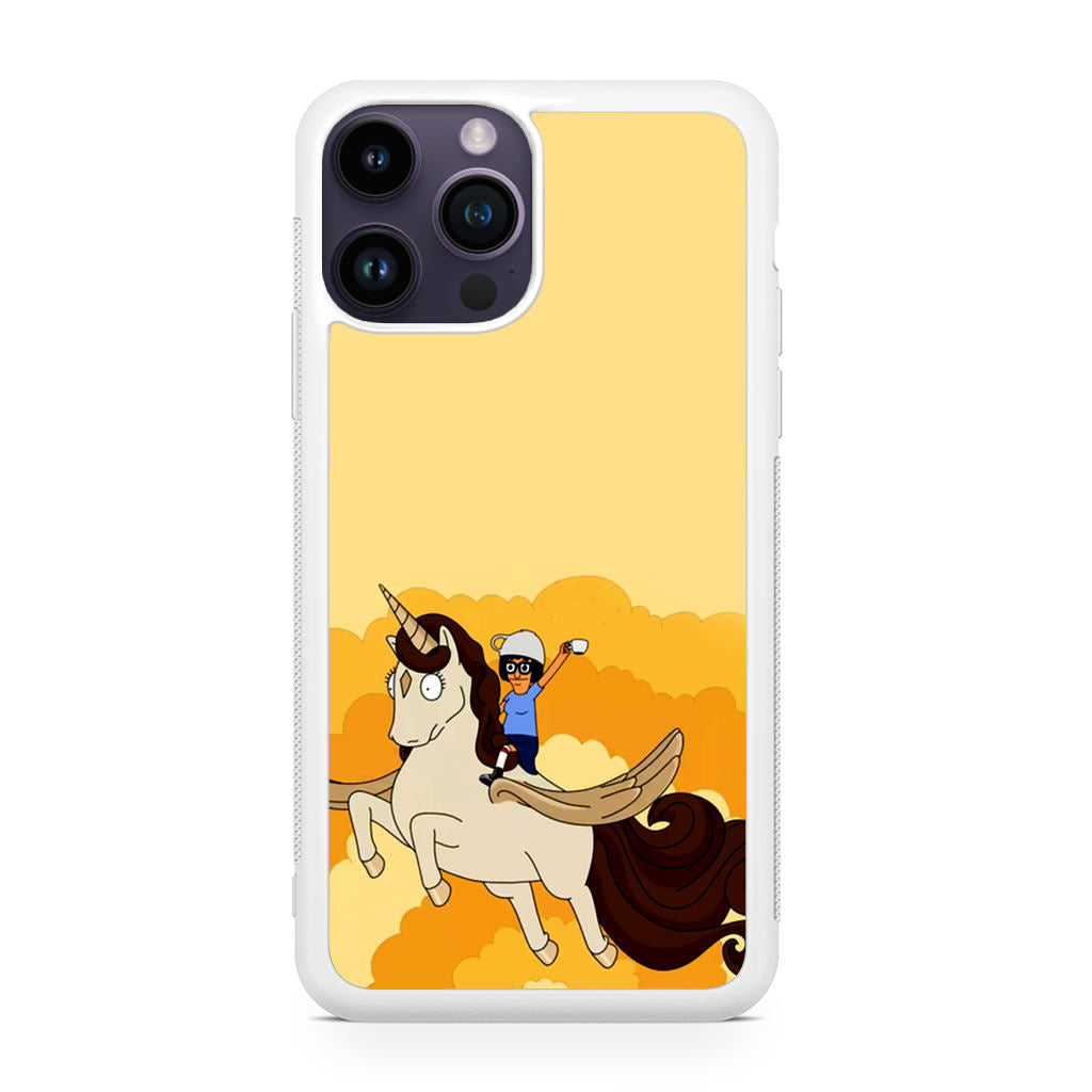 Tina Belcher And Unicorn iPhone 14 Pro / 14 Pro Max Case