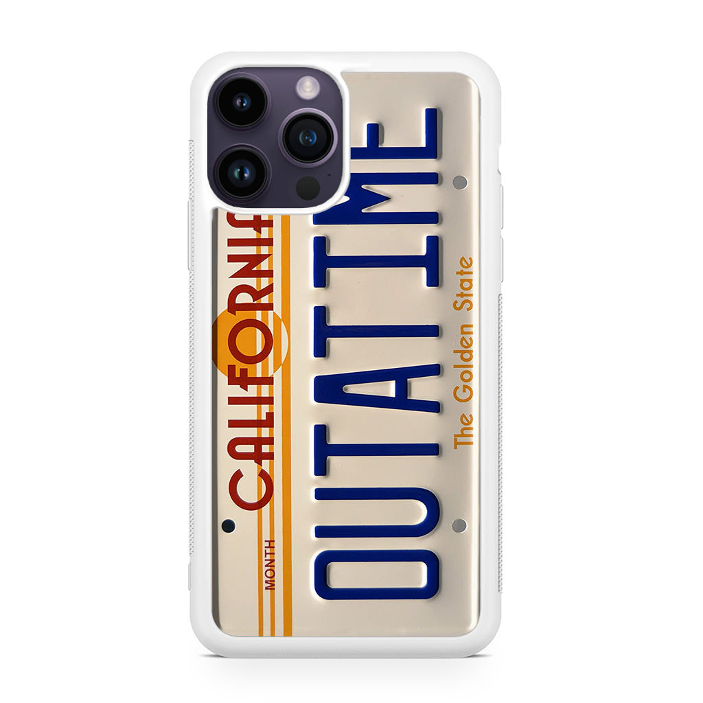 Back to the Future License Plate Outatime iPhone 15 Pro / 15 Pro Max Case