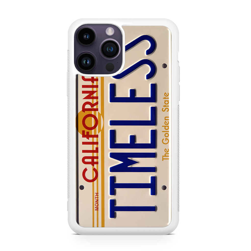 Back to the Future License Plate Timeless iPhone 14 Pro / 14 Pro Max Case