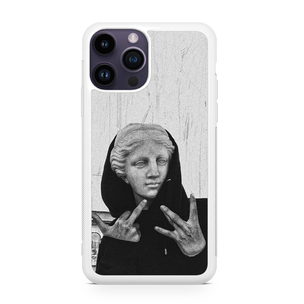 Greek Statue Wearing Hoodie iPhone 14 Pro / 14 Pro Max Case