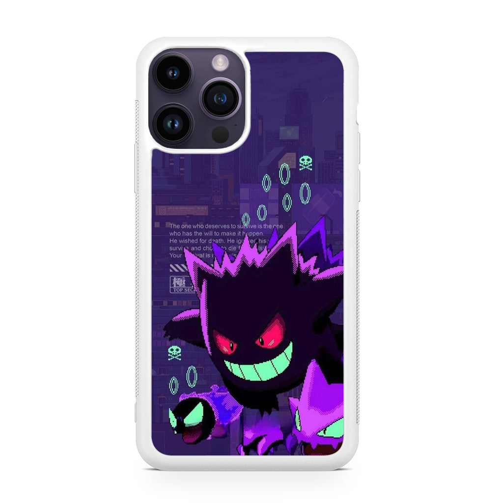 Gengar Pixel Art iPhone 14 Pro / 14 Pro Max Case