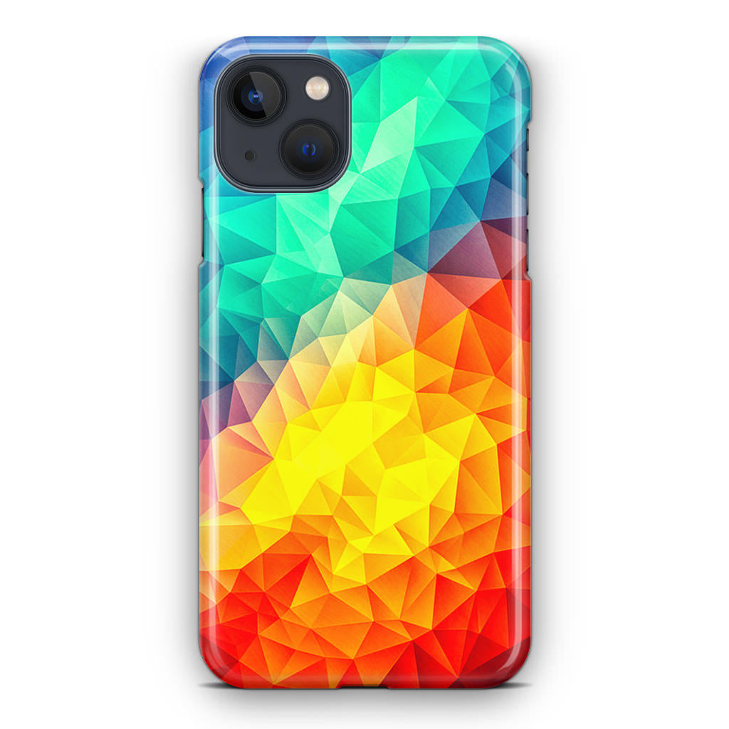 Abstract Multicolor Cubism Painting iPhone 15 / 15 Plus Case