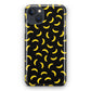 Bananas Fruit Pattern Black iPhone 14 / 14 Plus Case