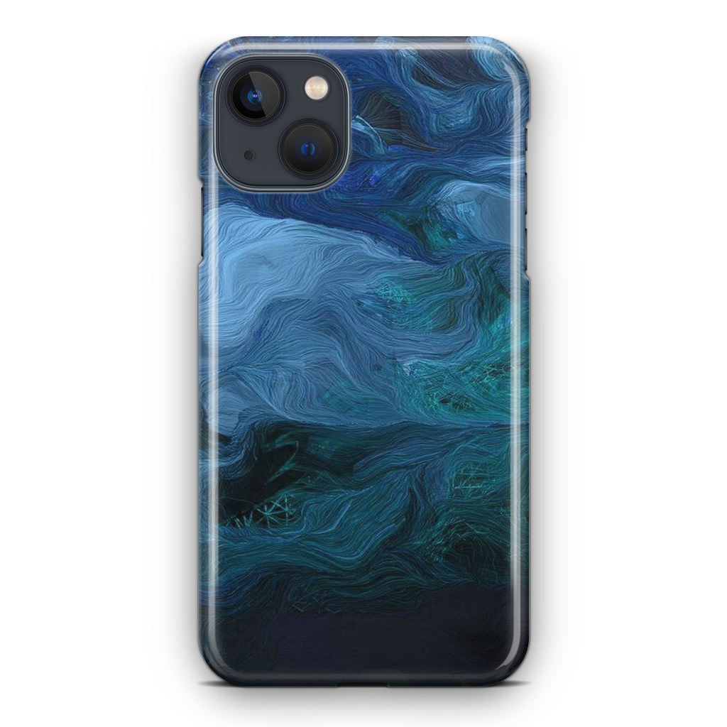 Blue Abstract Art iPhone 14 / 14 Plus Case
