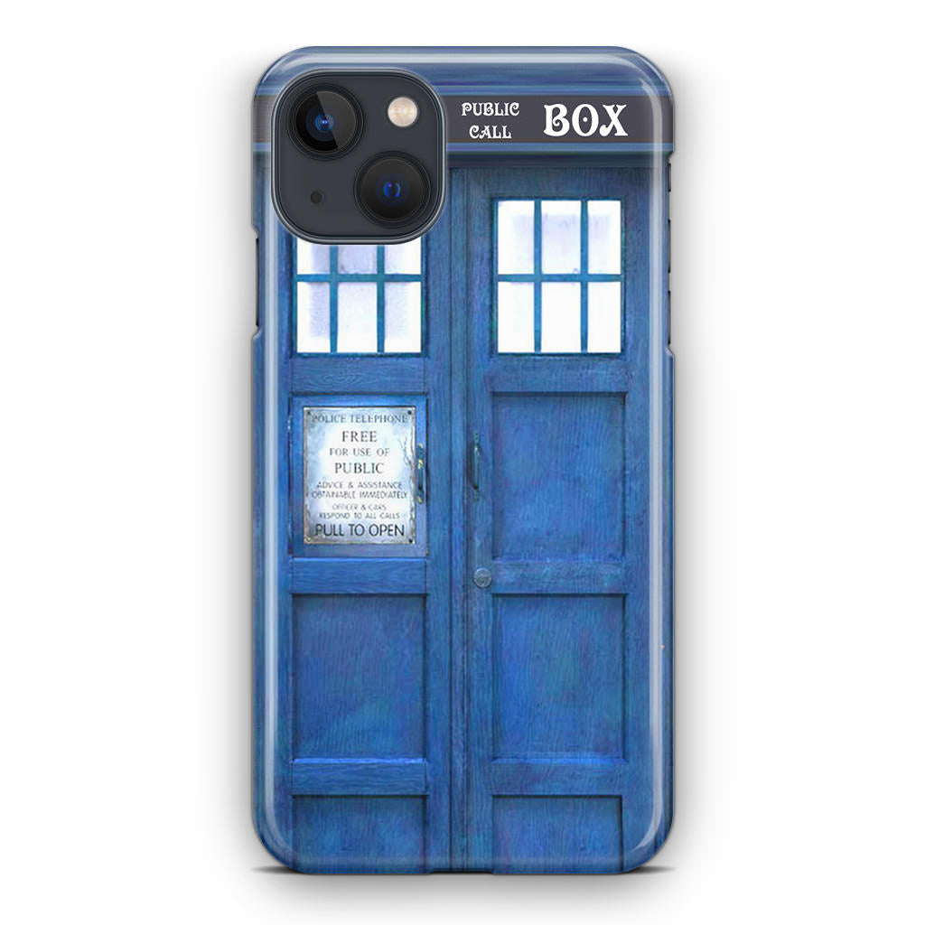 Blue Police Call Box iPhone 14 / 14 Plus Case