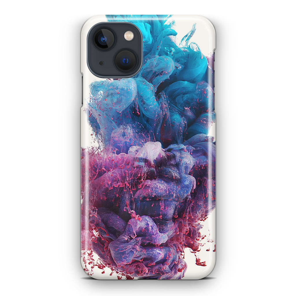 Colorful Dust Art on White iPhone 15 / 15 Plus Case