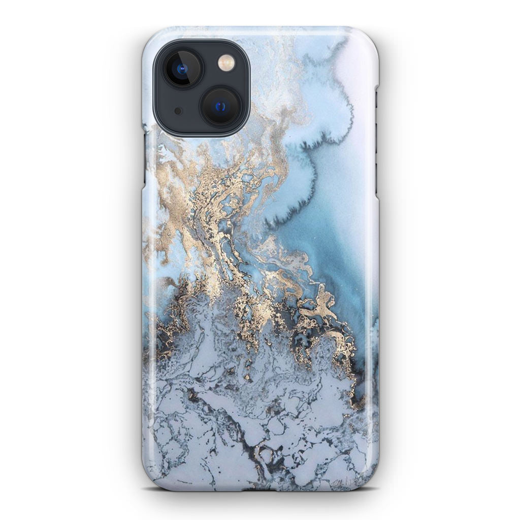 Golden Azure Marble iPhone 14 / 14 Plus Case