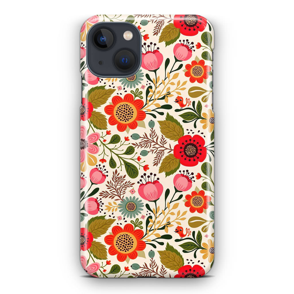 Hello Spring Pattern iPhone 14 / 14 Plus Case