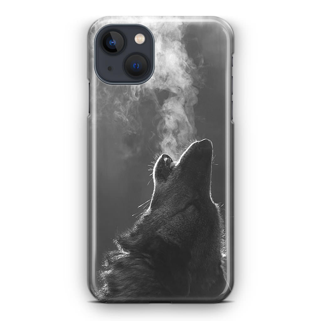 Howling Wolves Black and White iPhone 14 / 14 Plus Case