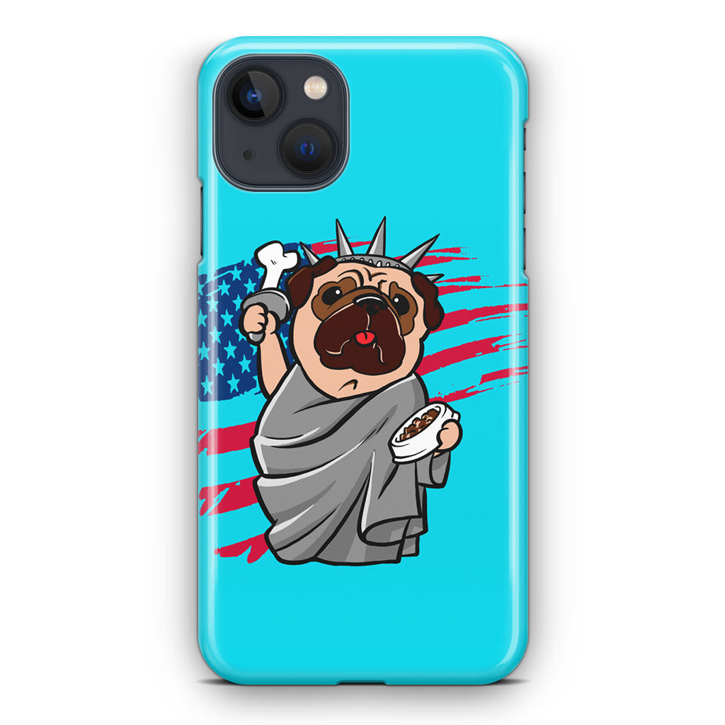 Independence Day Pug iPhone 14 / 14 Plus Case