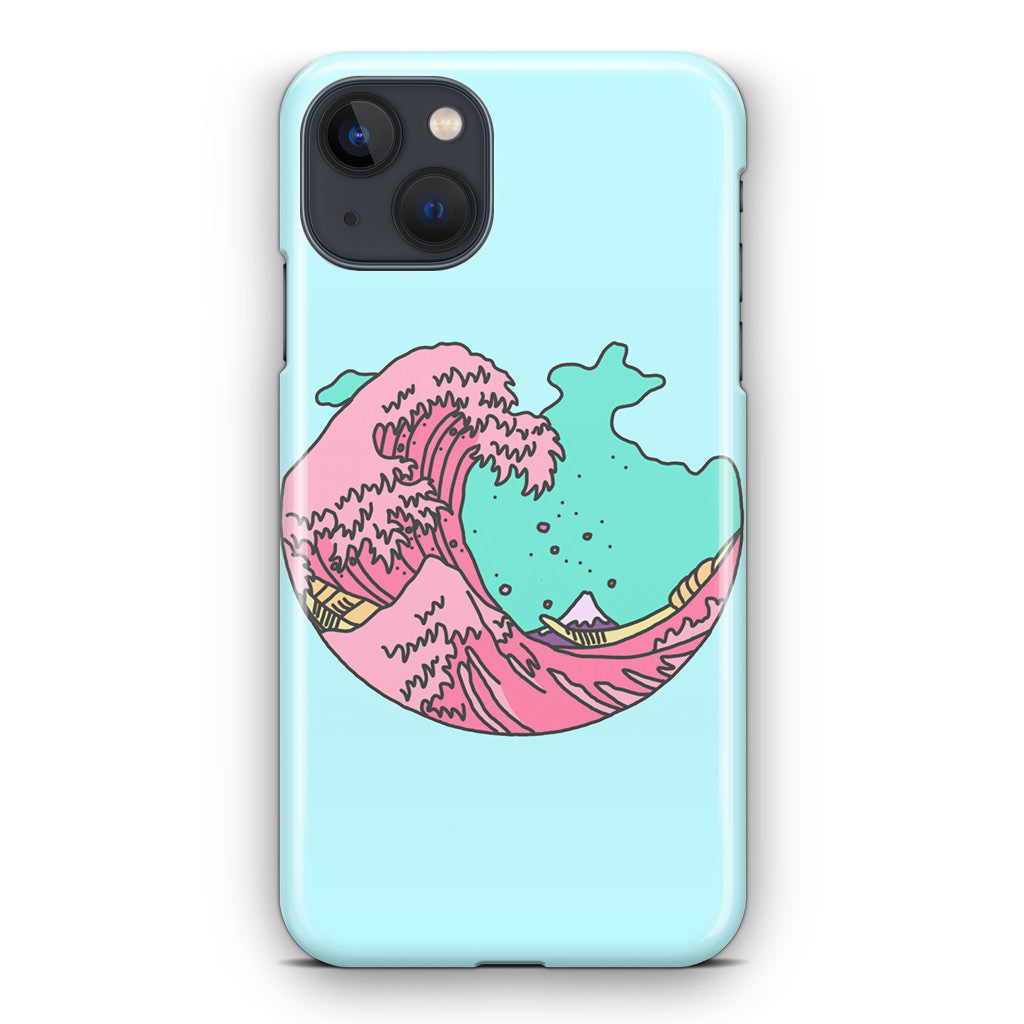 Japanese Pastel Wave iPhone 14 / 14 Plus Case