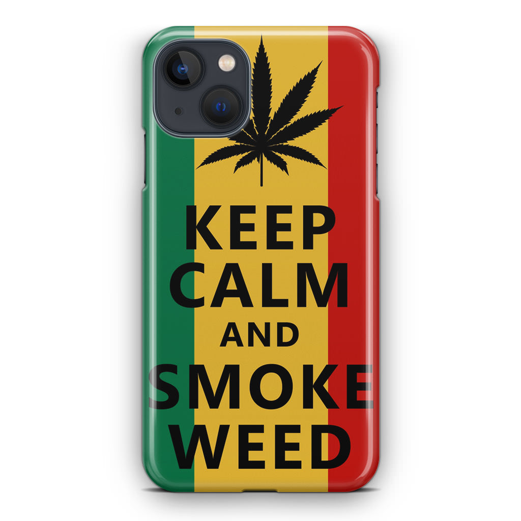 Keep Calm And Smoke Weed iPhone 14 / 14 Plus Case