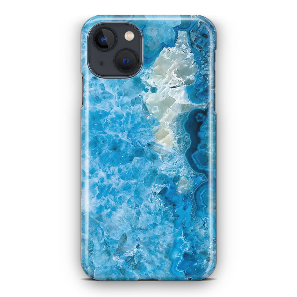 Navy Blue Marble iPhone 14 / 14 Plus Case