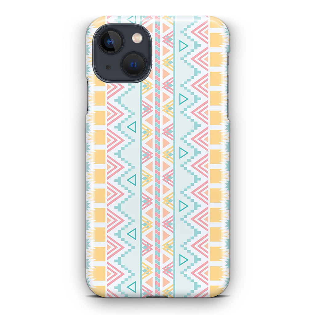 Peach Aztec Pattern iPhone 14 / 14 Plus Case