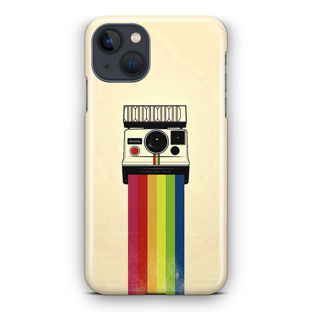 Polaroid Camera Colorful Rainbow iPhone 14 / 14 Plus Case