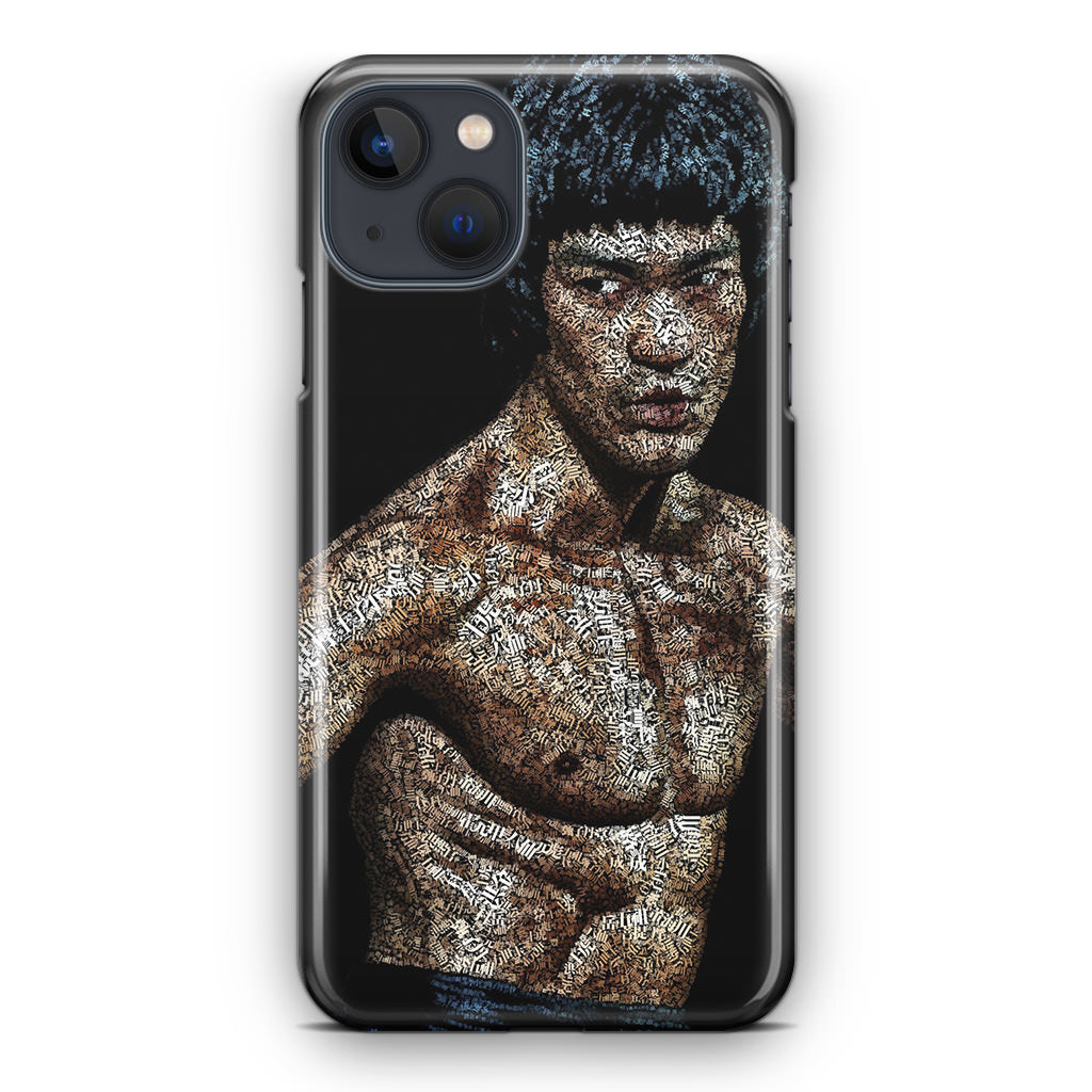 Bruce Lee Typograph iPhone 14 / 14 Plus Case