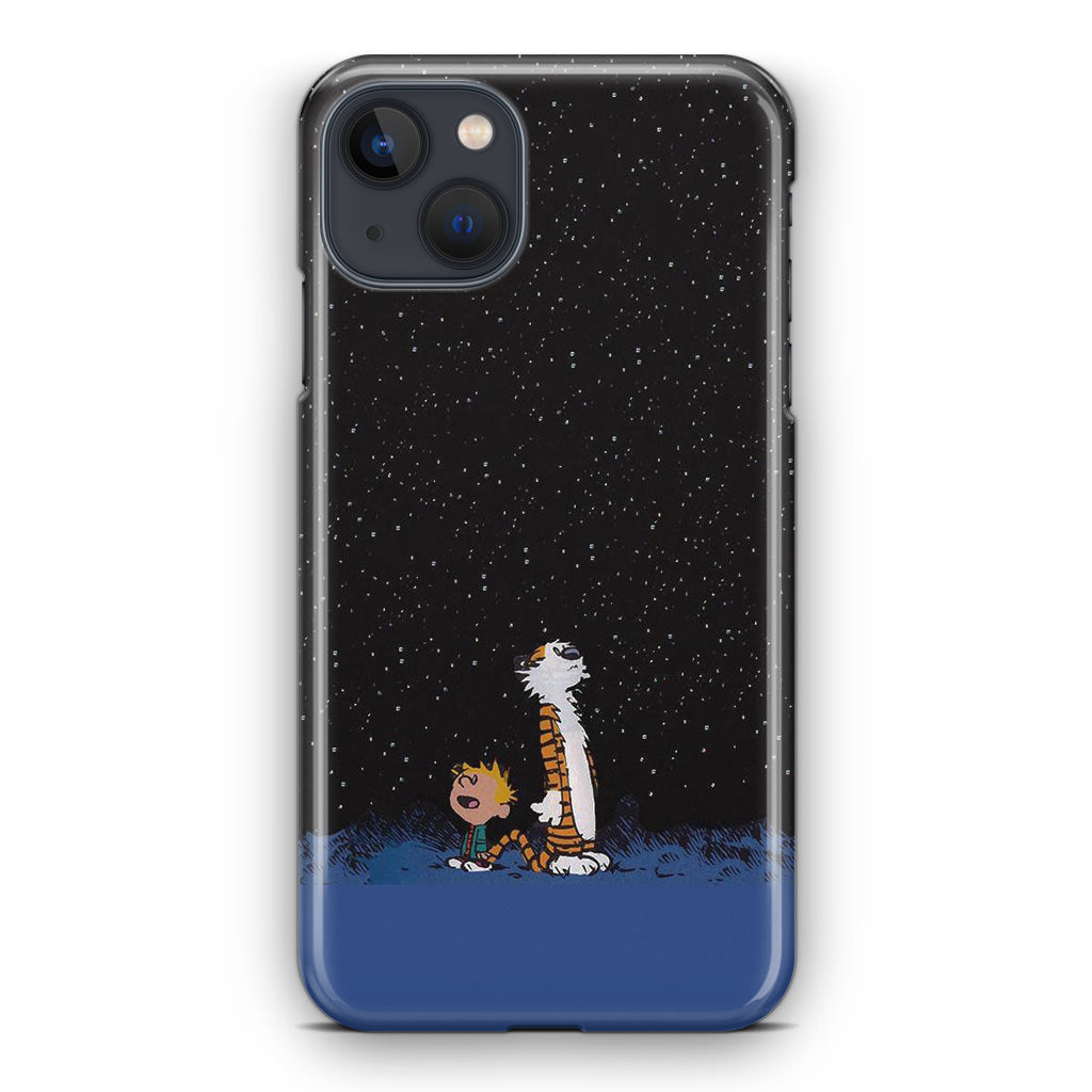 Calvin and Hobbes Space iPhone 14 / 14 Plus Case