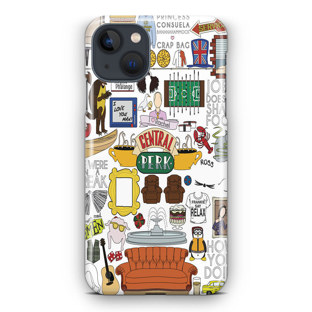 Friends TV Show Central Perk Sticker iPhone 15 / 15 Plus Case