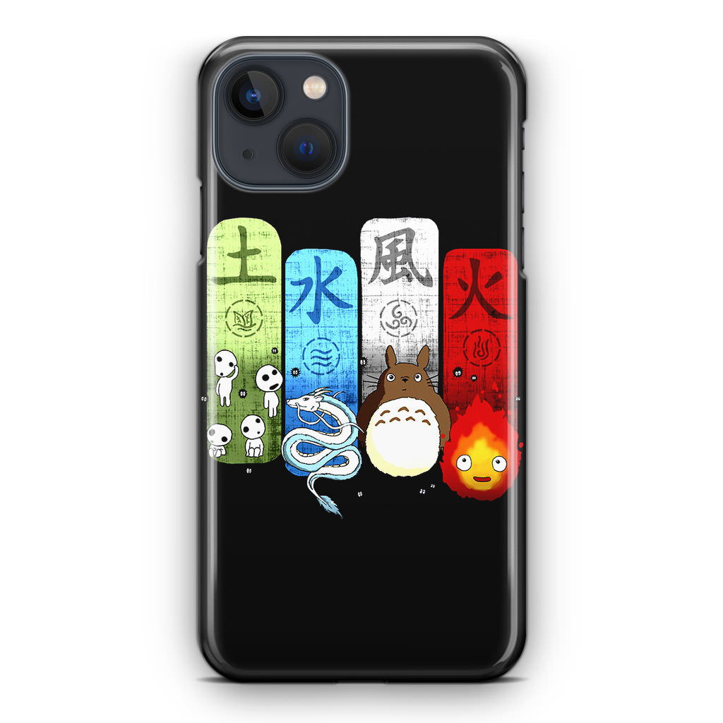 Ghibli Elemental Charms iPhone 14 / 14 Plus Case