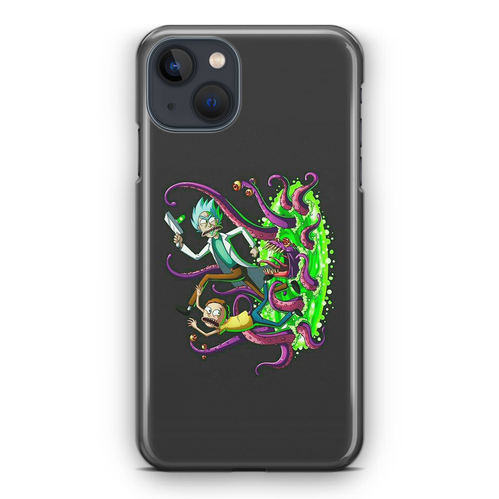 Rick And Morty Pass Through The Portal iPhone 14 / 14 Plus Case