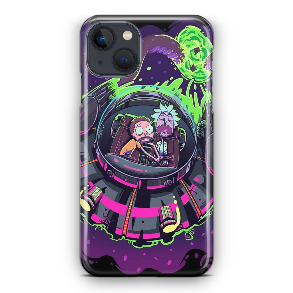 Rick And Morty Spaceship iPhone 14 / 14 Plus Case