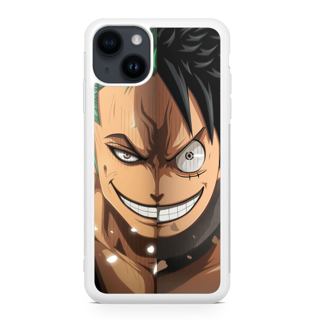 Luffy And Zoro Half Smile iPhone 14 / 14 Plus Case