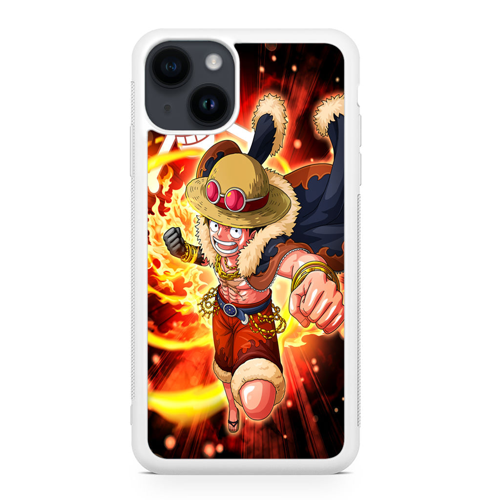 Luffy Red Hawk Punch iPhone 14 / 14 Plus Case