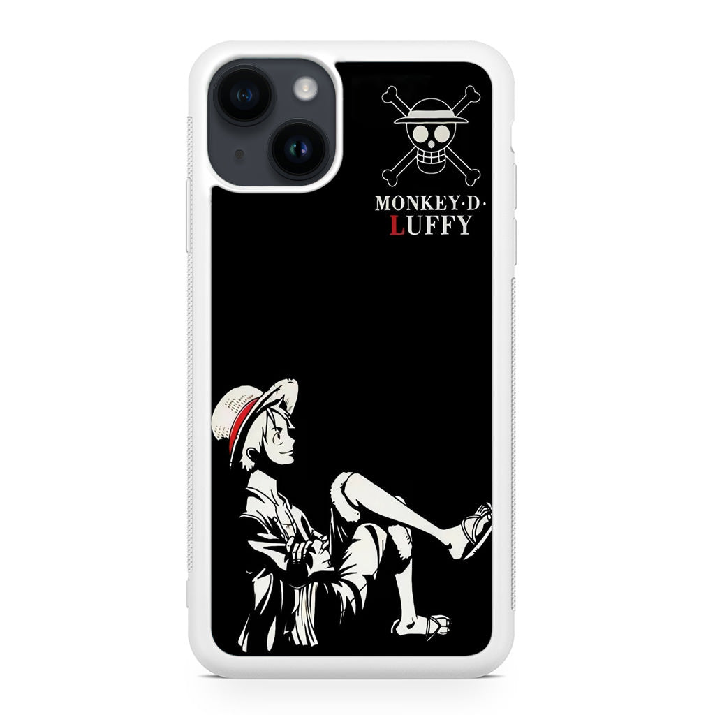 Monkey D Luffy Black And White iPhone 14 / 14 Plus Case