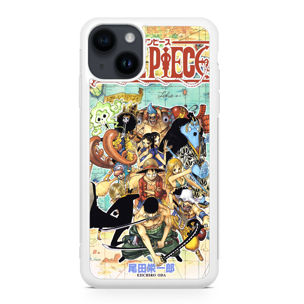 One Piece Comic Straw Hat Pirate iPhone 14 / 14 Plus Case