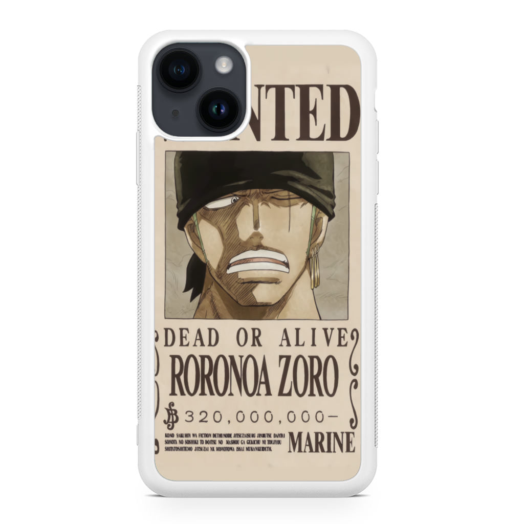 Roronoa Zoro Bounty iPhone 14 / 14 Plus Case