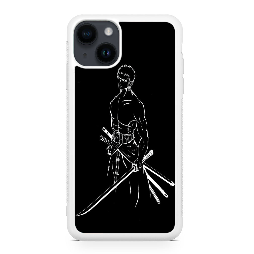 Roronoa Zoro Outlines iPhone 14 / 14 Plus Case