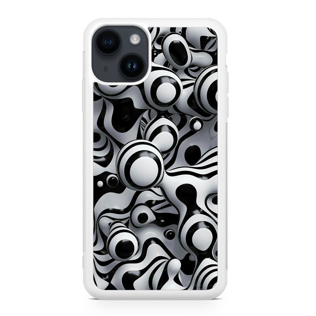 Abstract Art Black White iPhone 14 / 14 Plus Case