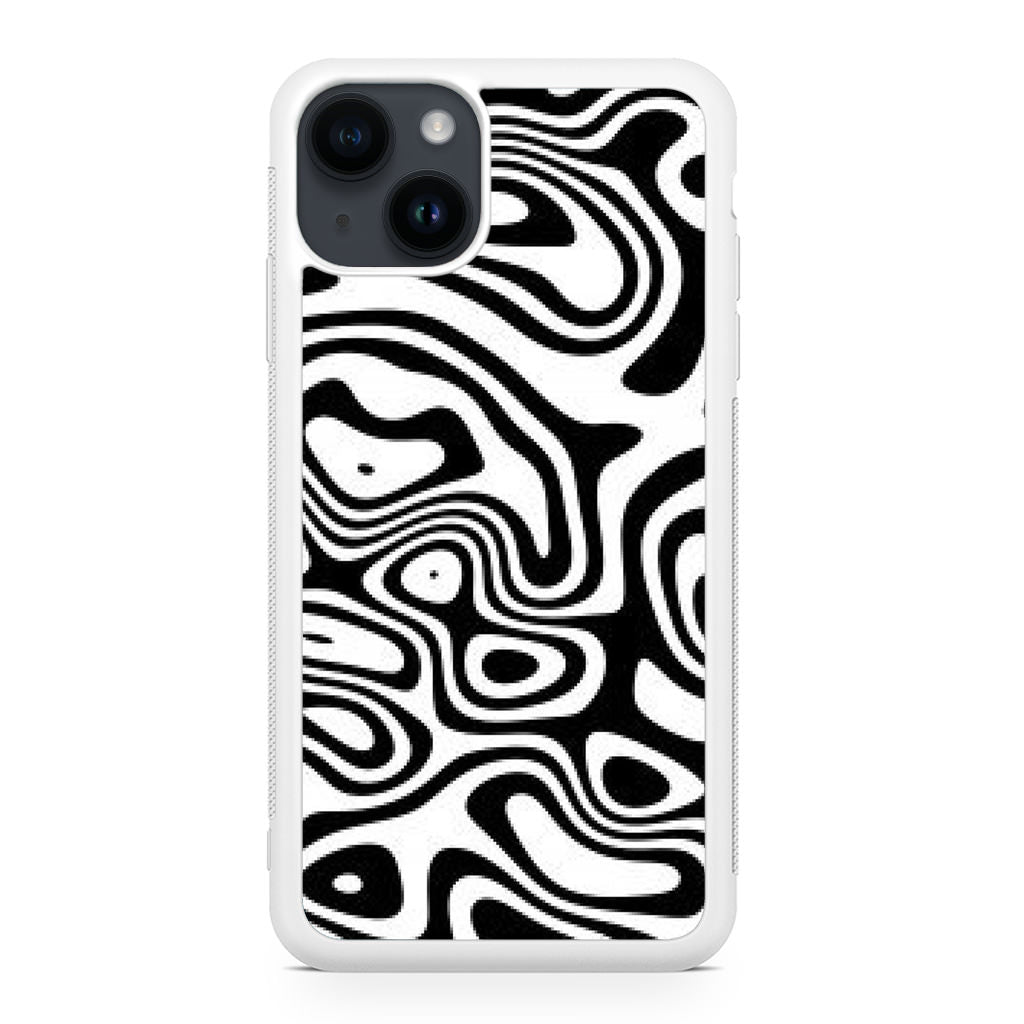 Abstract Black and White Background iPhone 14 / 14 Plus Case