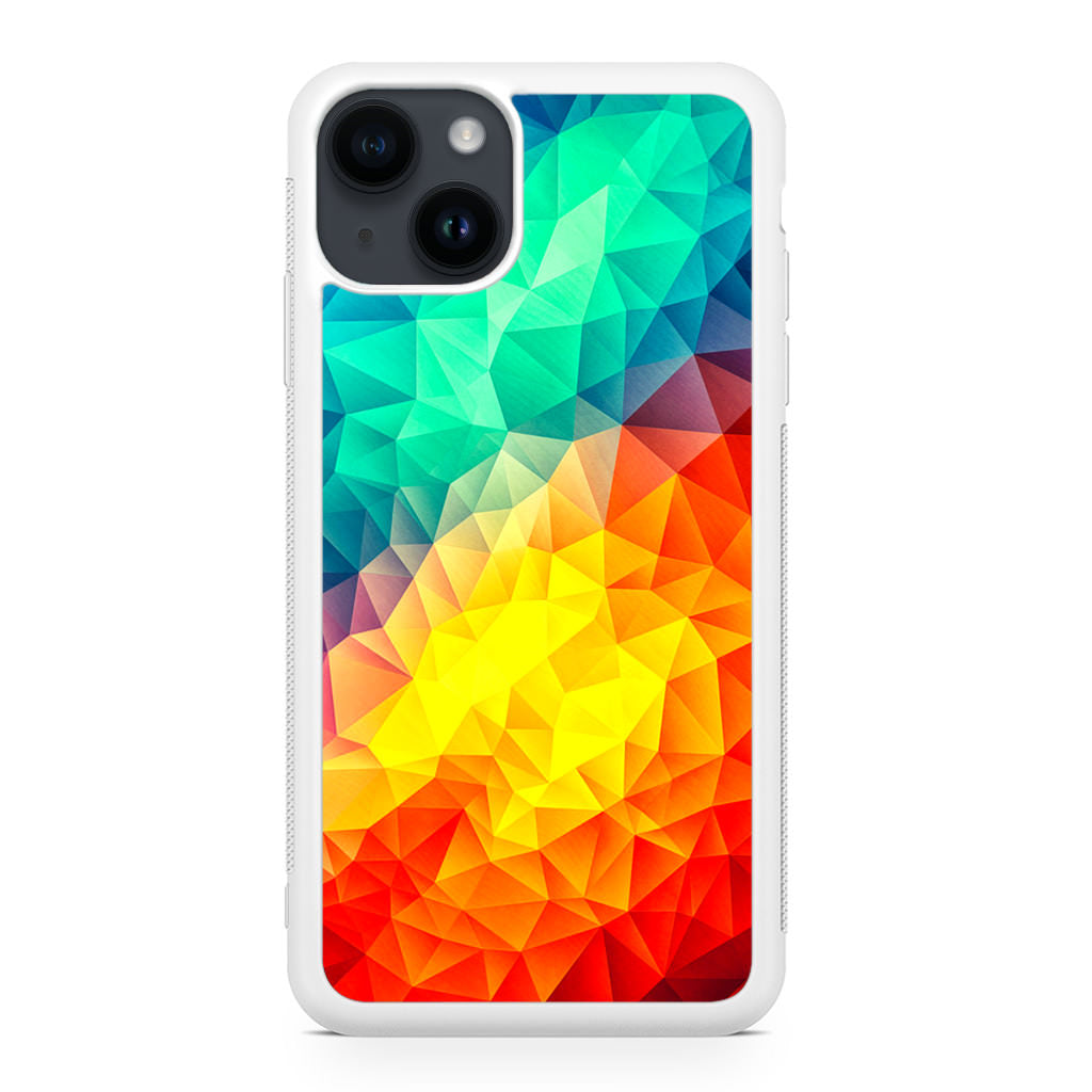 Abstract Multicolor Cubism Painting iPhone 14 / 14 Plus Case