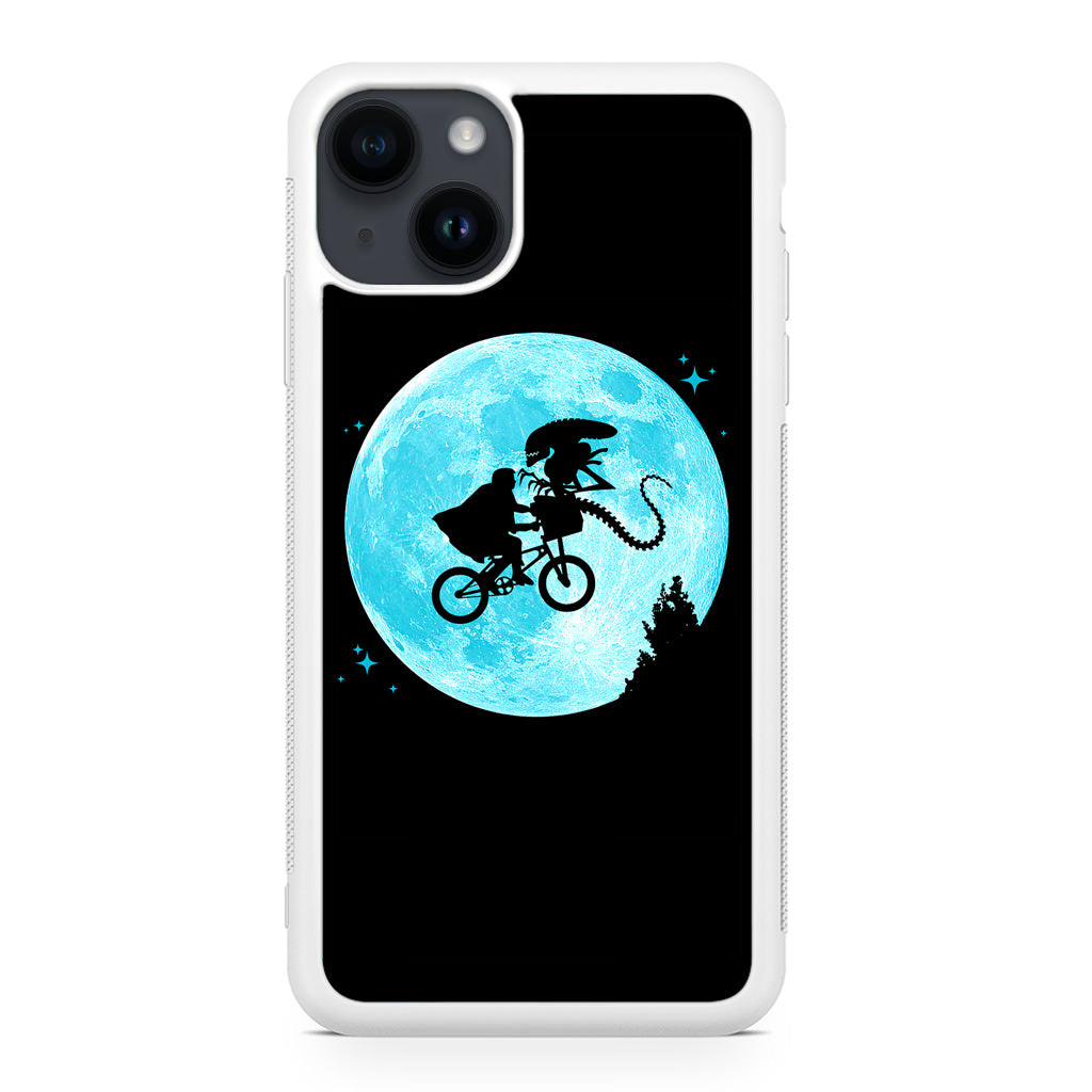 Alien Bike to the Moon iPhone 14 / 14 Plus Case