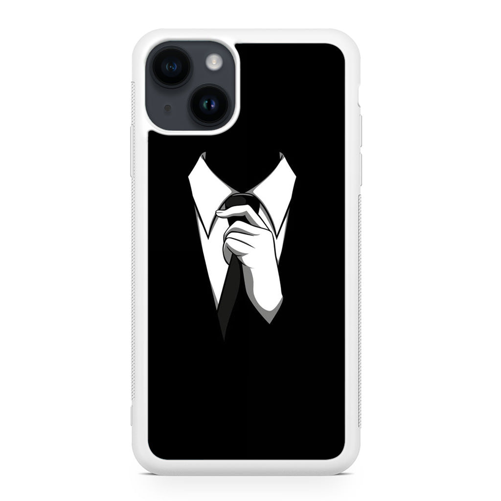 Anonymous Black White Tie iPhone 14 / 14 Plus Case